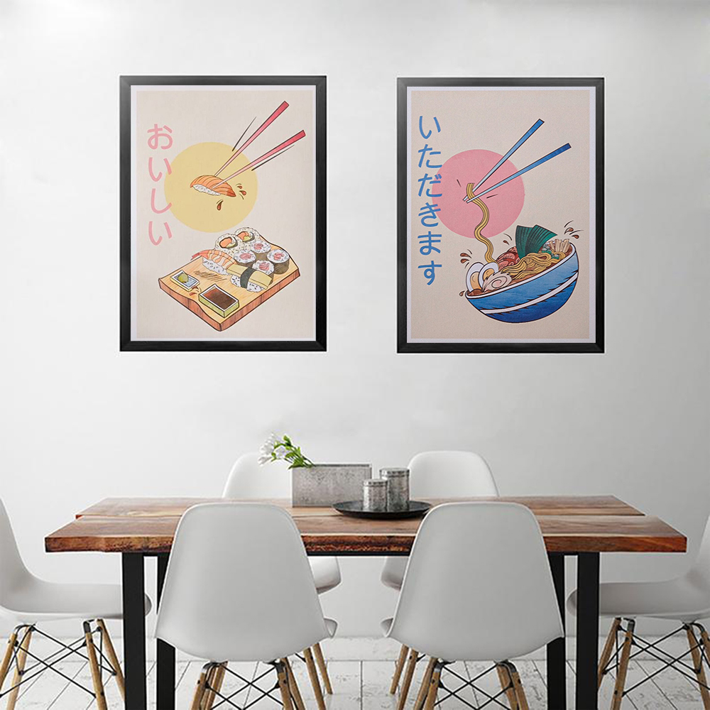 Japanese Restaurant Lifestyle - النمط الياباني المطبخ الغذاء الملصقات والمطبوعات