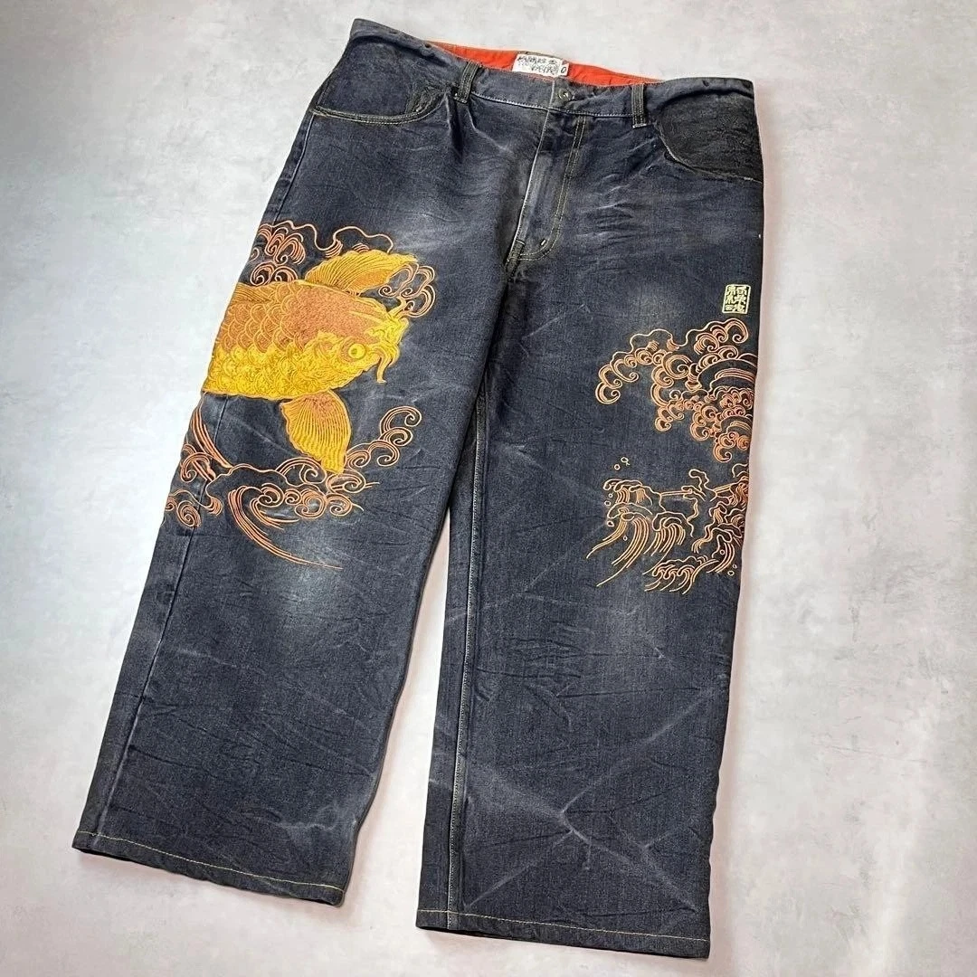 Indigo Dye Kit - سراويل جينز هاراجوكو اليابانية الرجعية Selvedge