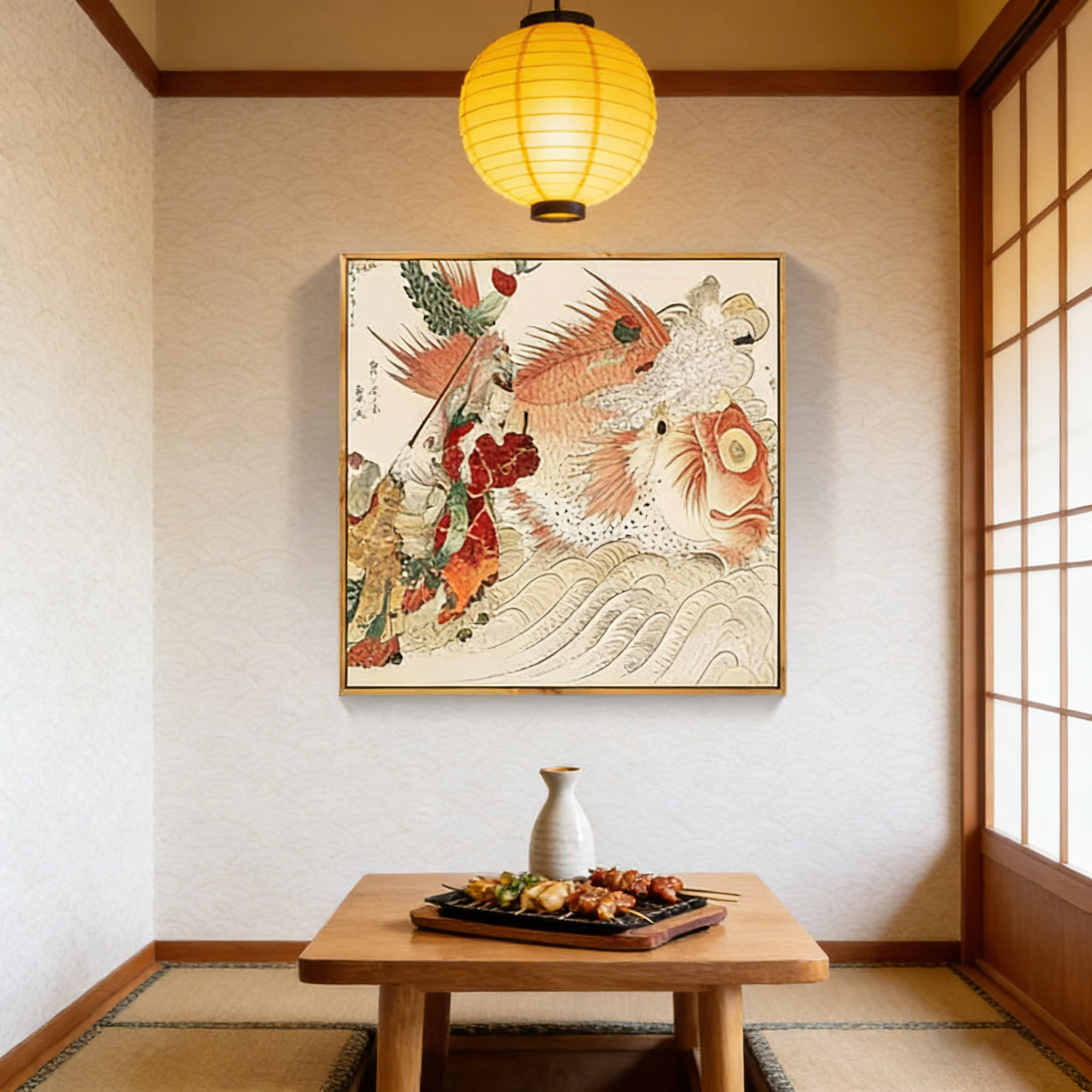 لوحة قماشية على طراز أوكيو-إي  - مراجعة Japanese Restaurant Lifestyle وسعره